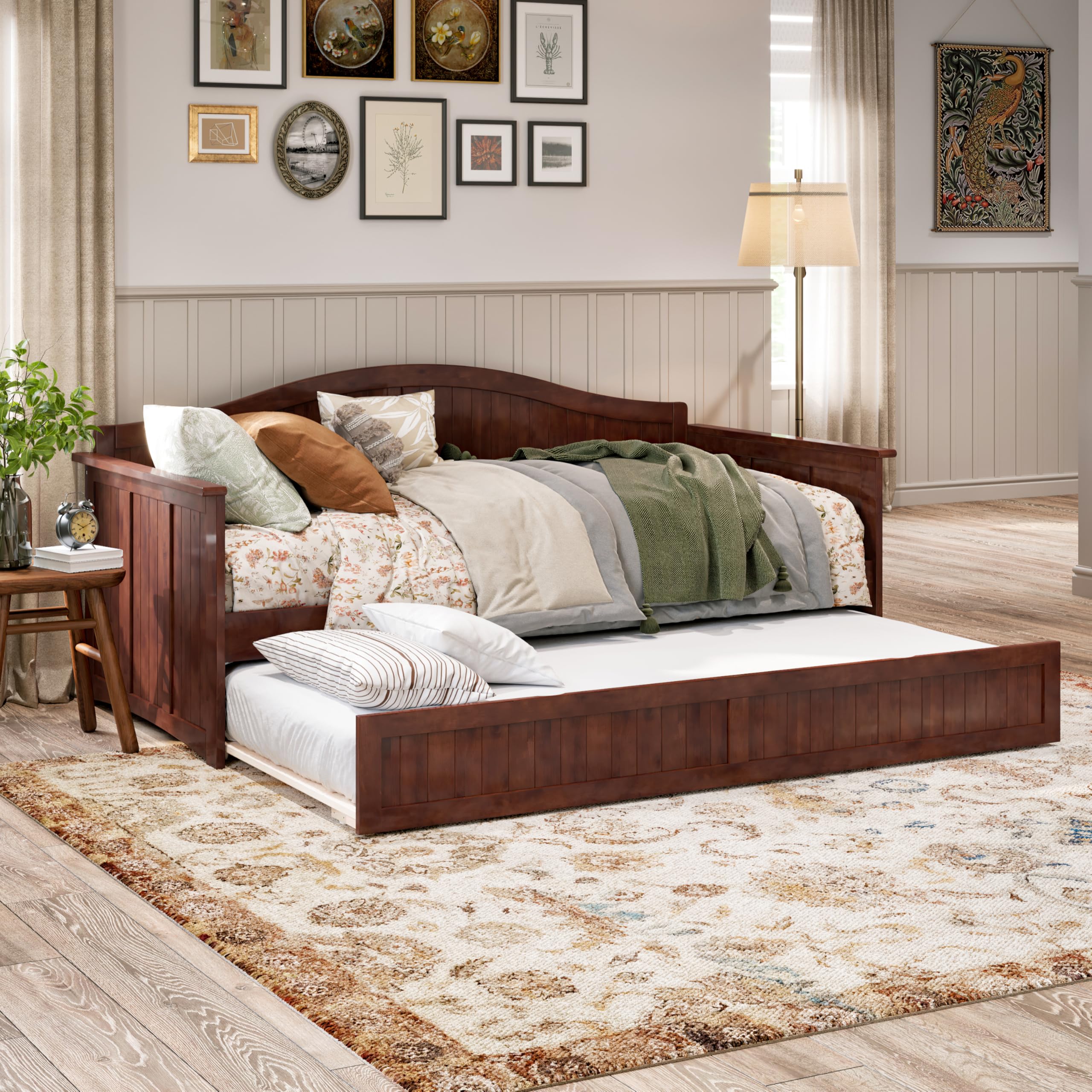 Photo 1 of ****PARTS ONLY *****AFI Nantucket Twin Wood Daybed with Twin Size Trundle in Walnut