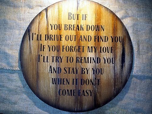 Amazon Com Custom Sign With Your Favorite Song Lyrics Or Quotes Sayings Handmade Wall Art Inspired By Old Barrels Personalized Gift For Her Him Rustic Wall Decor Living Room Home Bar Man Cave