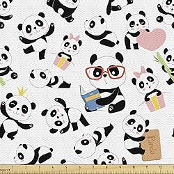 Ambesonne Animals Fabric by The Yard, Cartoon
