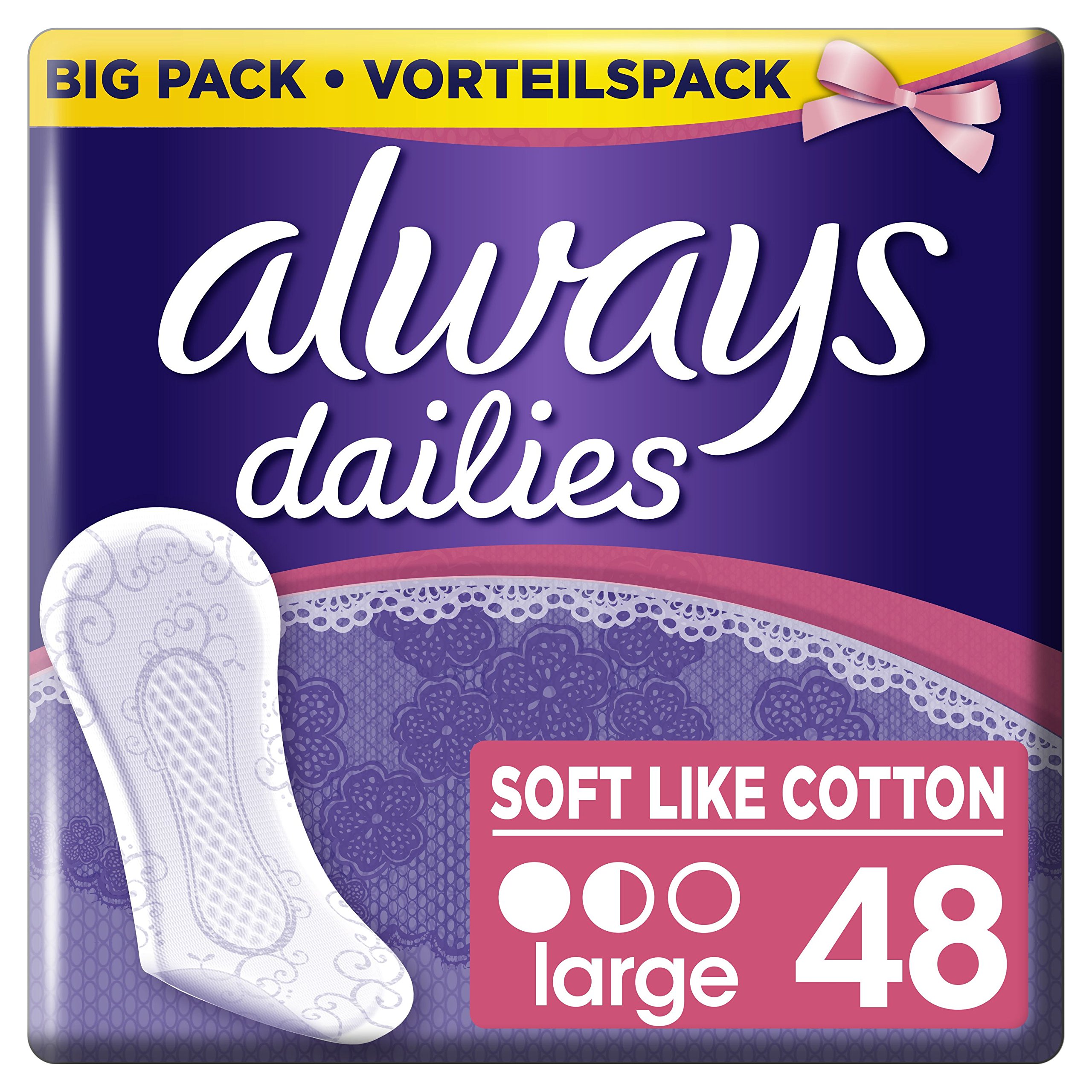 Always Dailes Soft Like Cotton, Large - Product of feminine Hygiene (White)