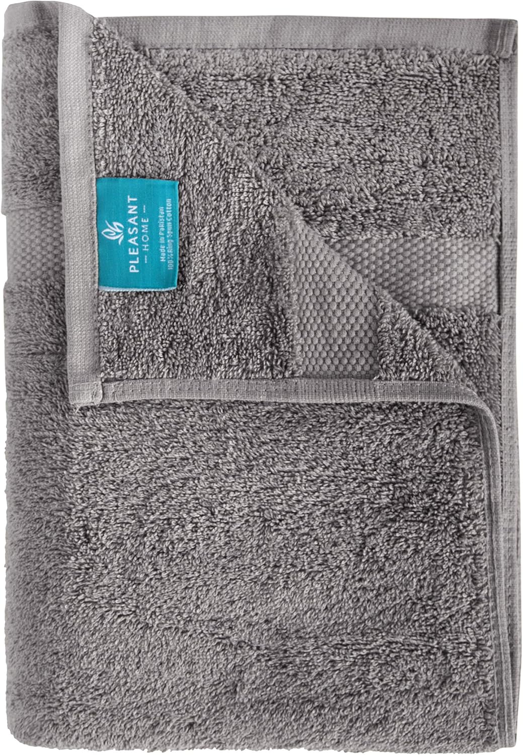 Pleasant Home Bath Towels Set – 6 Piece Bath Set - 2 Bath Towels, 2 Hand Towels & 2 Wash Cloths - 100% Cotton - 580 GSM – Lightweight, Soft & Absorbent – Durable (Grey): Home & Kitchen
