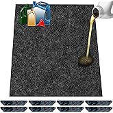 ToLanbbt Garage Floor Mat 72" x 60" - Oil Spill Mat for Under Car Driveway Oil Drip Pad with 8P Tapes, Waterproof Backing, Leak Absorbent, Reusable, Washable, Protect Garage Floor (1P, Dark Gray)