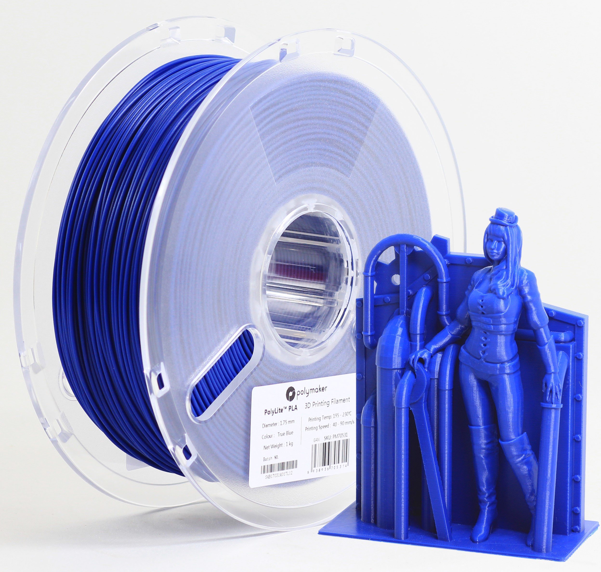 Polymaker 70531 Filament PLA 1.75mm 1kg blue PolyLite 1 pc(s)