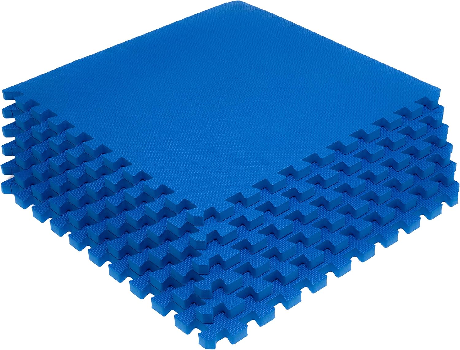 ProsourceFit Extra Thick Puzzle Exercise Mat ¾, EVA Foam Interlocking Tiles for Protective, Cushioned Workout Flooring for Home and Gym Equipment, Blue : Sports & Outdoors
