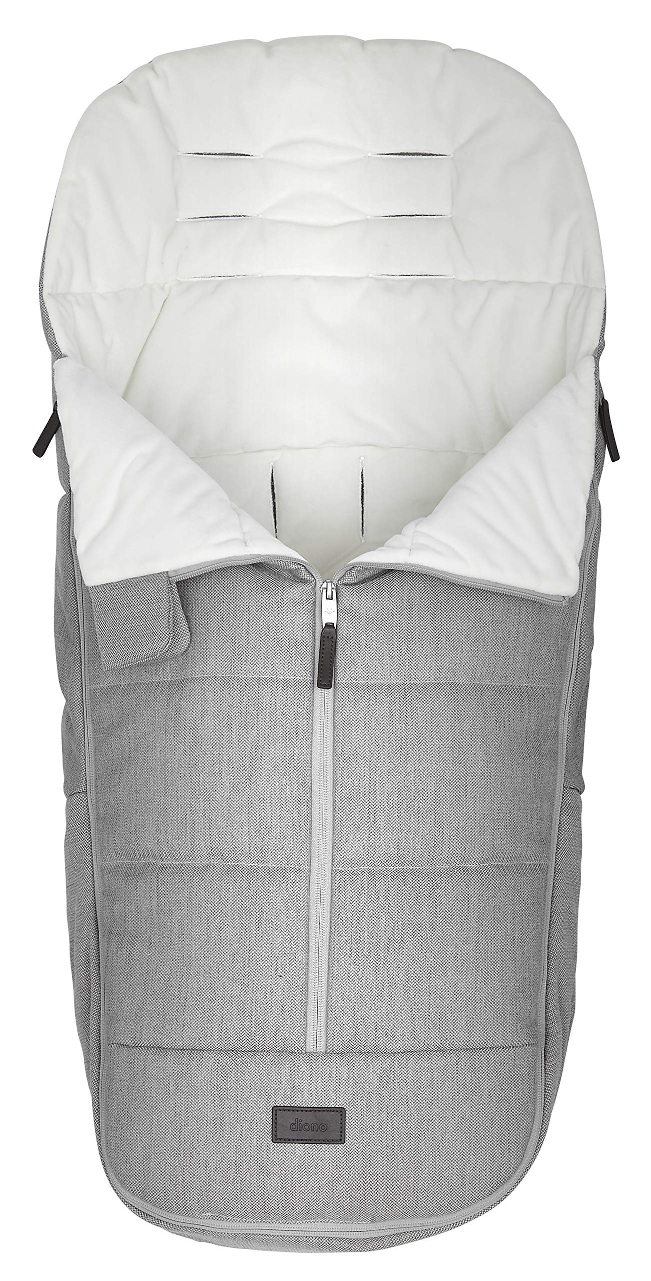 Diono Quantum Classic All Weather Footmuff To Protect Your Baby in Car Seats & Strollers, Light Grey Cube