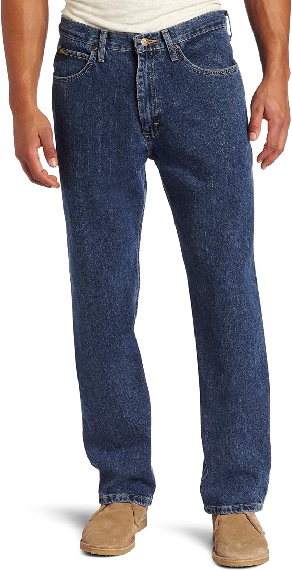 men's relaxed fit tapered leg jeans