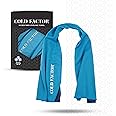 COLD FACTOR Instant Cooling Towel (Blue) | UPF 50+ & Reflective Safety | Moisture Wicking | Chemical-Free Evaporative Cooling |2 Hours of Cooling Comfort