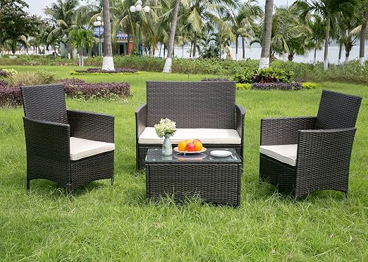 Life Carver Rattan Garden Furniture Sets Patio Furniture Set Garden Furniture Clearance Sale Furniture Rattan Garden Furniture Set Table Chairs Sofa Patio Conservatory Wicker Brown 1 Amazon Co Uk Garden Outdoors