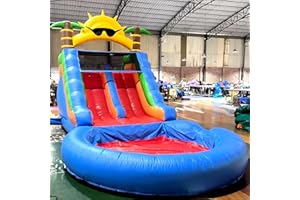 RELUNCH 22.5ft Commercial Water Slide for Adults Kids (2 Water Slides&Giant Pool), 100% PVC Inflatable Adult Water Slides with Blower, Giant Inflatable Water Park for Adults Backyard Outdoor, 22.5x11x12ft