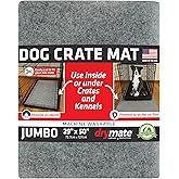 Drymate Dog Crate Mat Liner, Absorbs Urine, Waterproof, Non-Slip, Washable Puppy Pee Pad for Kennel Training - Use Under Pet Cage to Protect Floors, Thin Cut to Fit Design (USA Made) (LGrey)(29"x50")