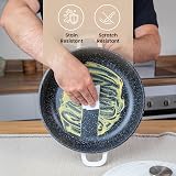 nuovva Casserole Dishes with Lid 3.9L Cream Non-Stick Dutch Oven 28cm view 6