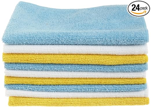 AmazonBasics Microfiber Cleaning Cloth - 24-Pack