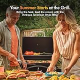 VonHaus Charcoal BBQ XL Portable Grill Smoker with Wheels & Shelves view 3