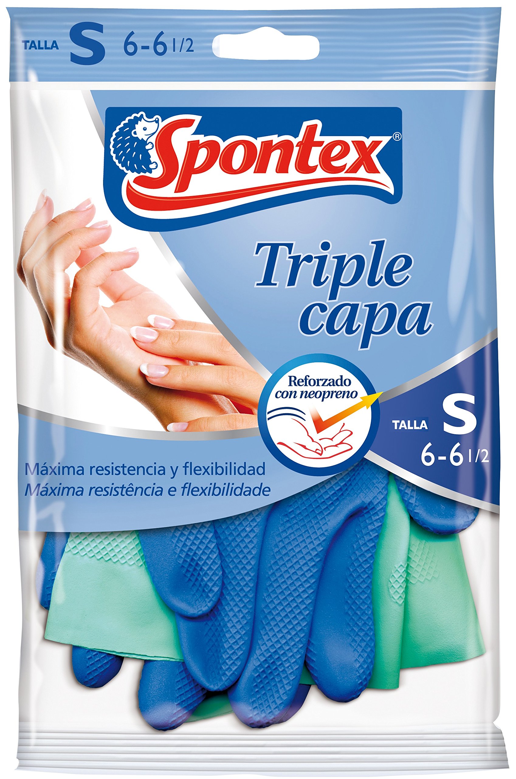 Spontex – Triple Layer – Gloves, Size S – 1 Pack – [Pack of 4]