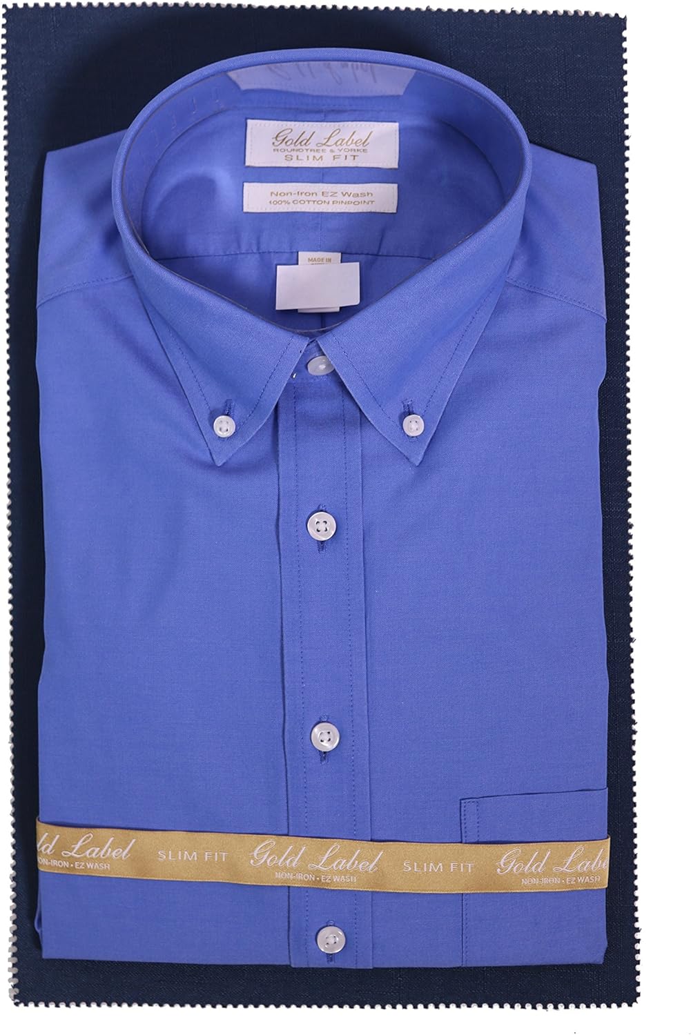 Gold Label Roundtree & Yorke NonIron SlimFit ButtonDown Collar Solid