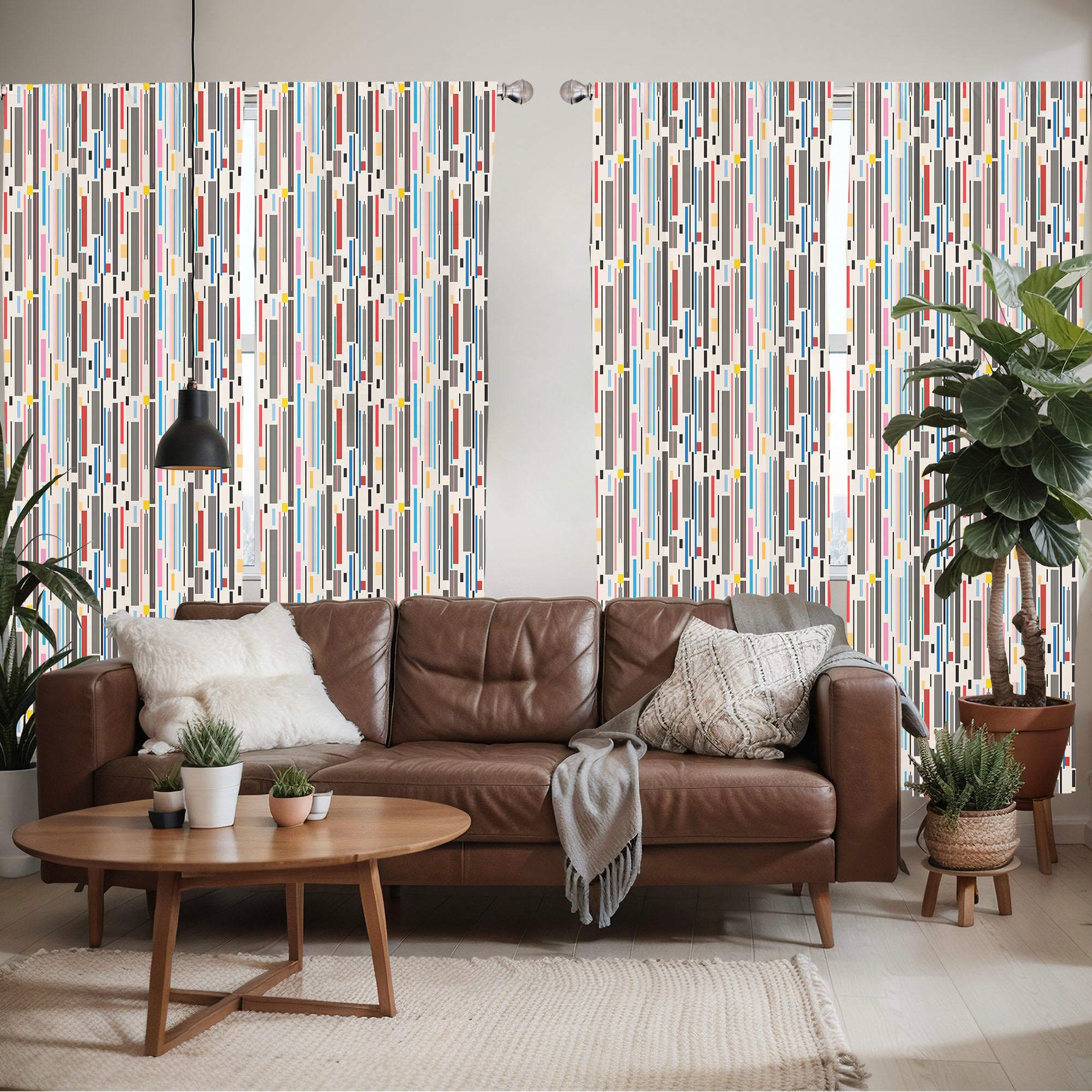 Ambesonne Abstract Window Curtains Pack of