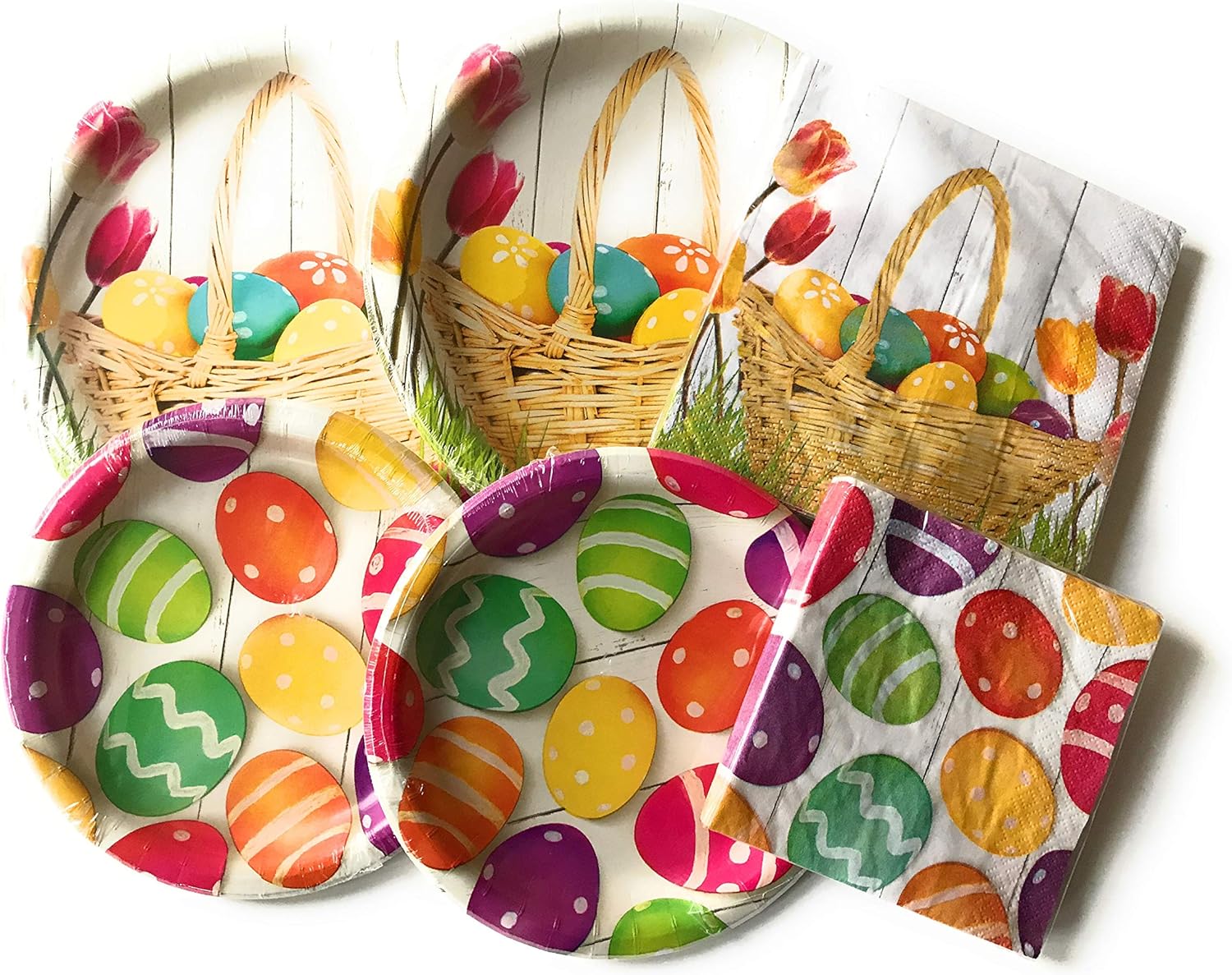 Easter Paper Plates and Napkins Set Set of 32 Party