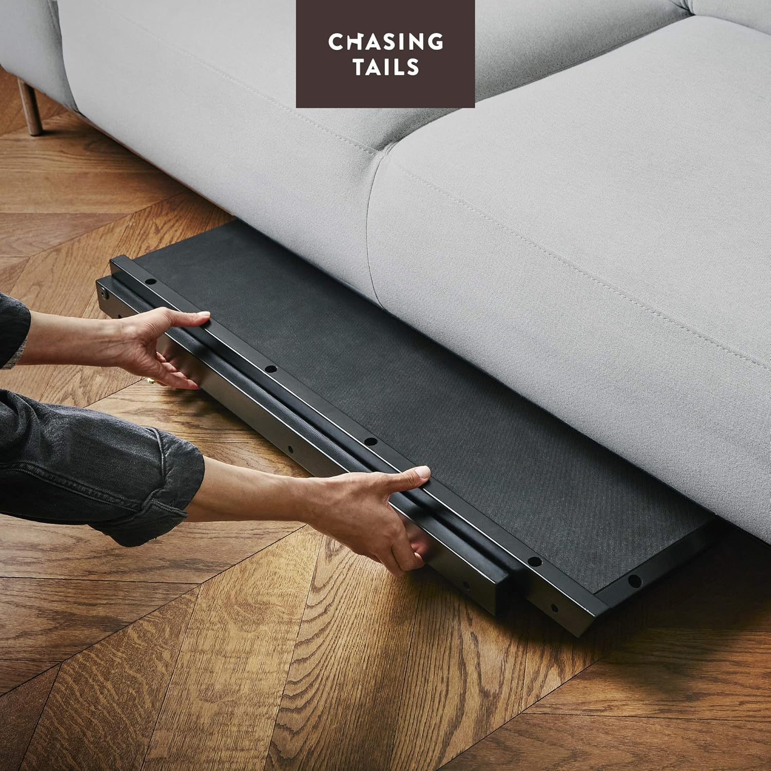 Chasing Tails Dog Ramp for Bed - Pet Ramp for Small/Large Dogs, Paw Ramp for Dogs and Cats, Adjustable Height from 10 to 20 Inches - Sturdy, with Side Rails for Additional Safety : Pet Supplies
