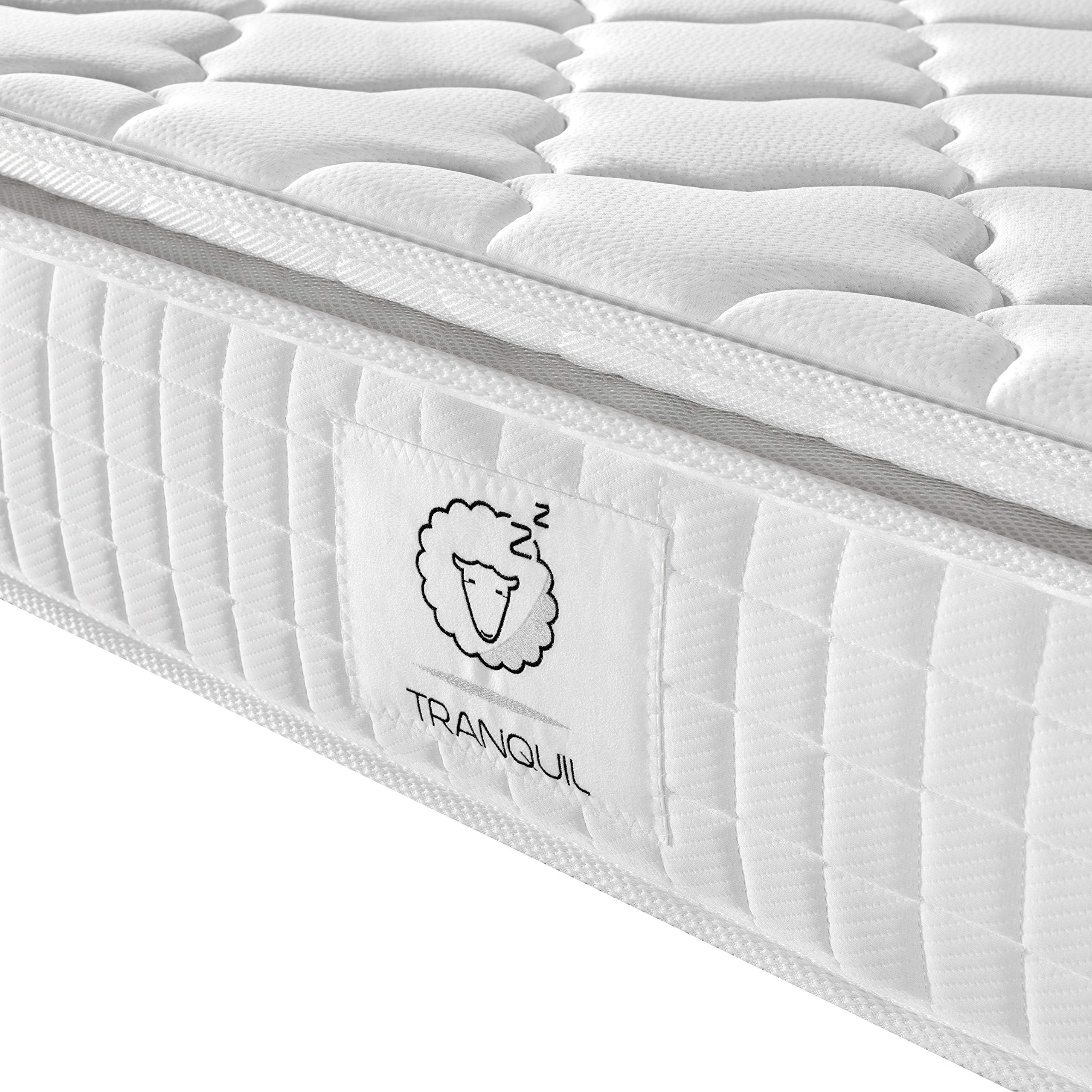 TRANQUIL Pillow-Top Memory Foam & 5-Zone Pocket Springs Mattress, TRA-02 (3FT Single)