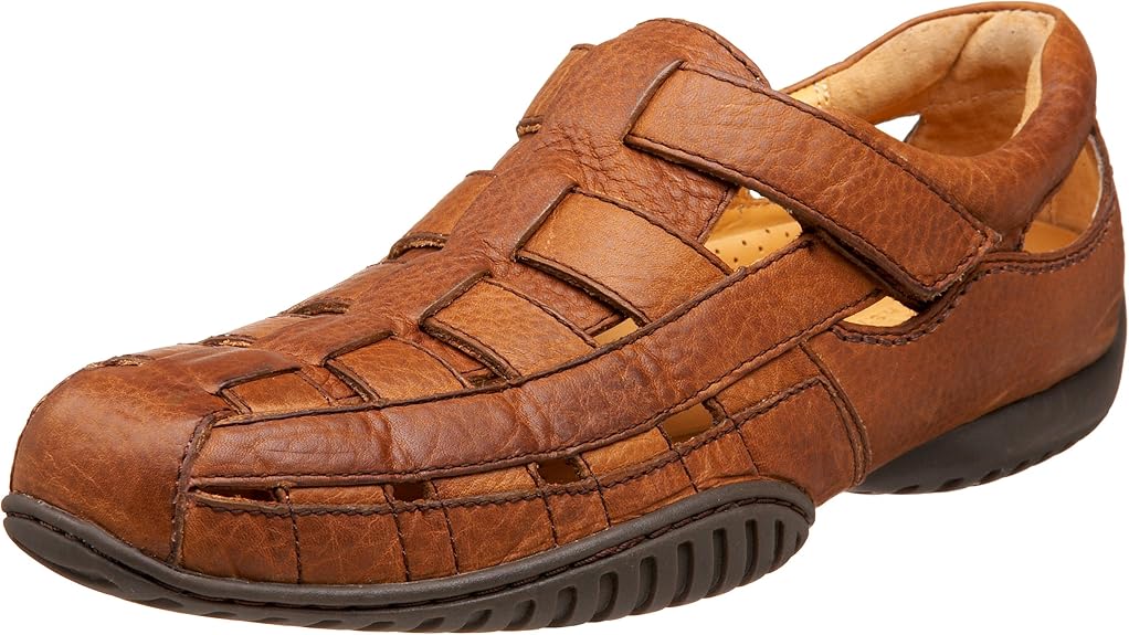 H.S. Trask Men's Mctavish Fisherman Sandal, Saddle Tan, 8.