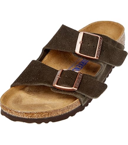 Amazon.com | Birkenstock Arizona Soft Footbed Mocha Suede Regular