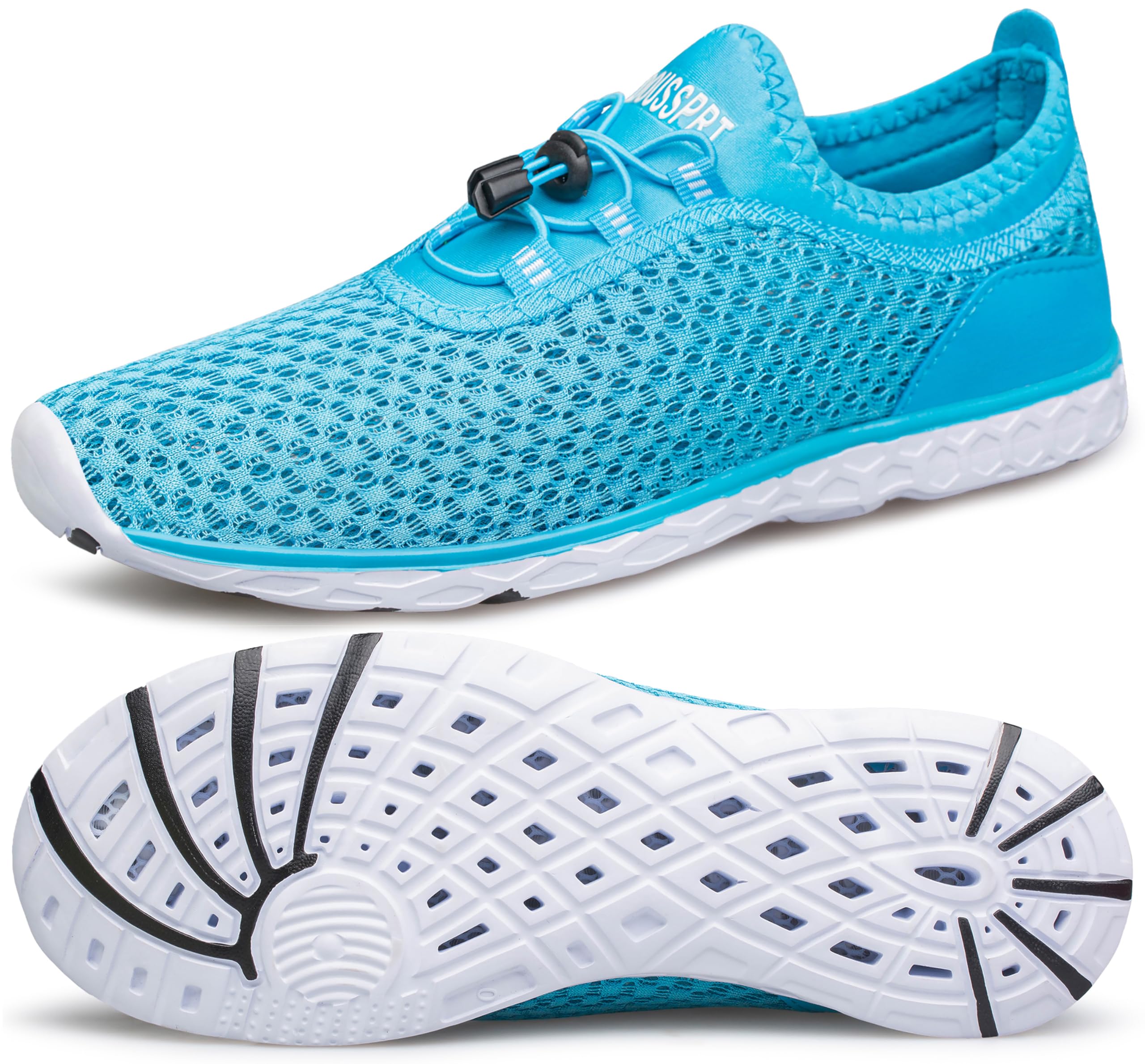 DOUSSPRT Women's Water Shoes Quick Drying Sports Aqua Shoes Moonblue 5.5 Image