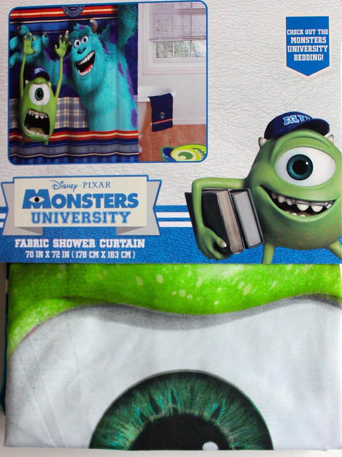 Amazon Com Disney Pixar Monsters University Fabric Shower Curtain