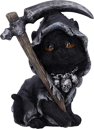Nemesis Now Amara Grim Reaper Cat Figurine Black 10.2cm Collectible