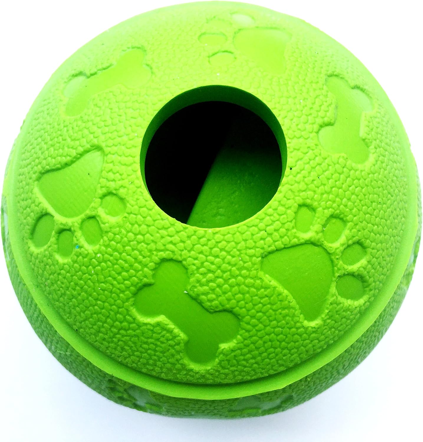 Feixun Interactive Dog Toy - Rubber Food and Tooth Cleaning Ball, 7.6-8.1cm (1*Green Type A + 1* Green Type B) - Image 5
