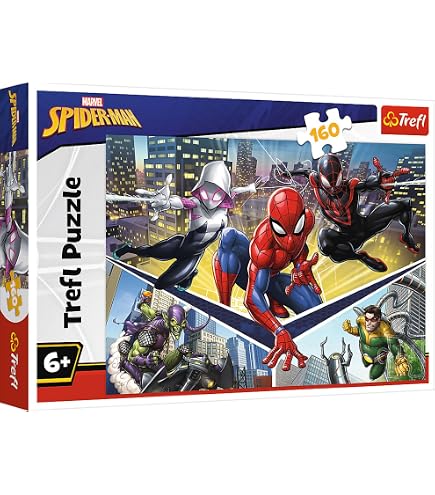 Trefl Primo Marvel Spiderman Puzzle – 24 Teile, 3-in-1 Mit Malbild, Für Kinder Ab 3