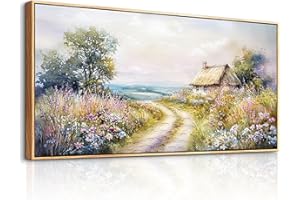 ZUITINGHUA Wood Framed Canvas Wall Art For Living Room Wall Decor For Bedroom Office Wall Decoration Country Road Landscape Paintings Farmhouse Pictures Artwork Room Aesthetic Home Decor 20x40 In