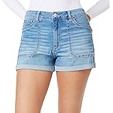 WallFlower Womens Tomboy 3" Relaxed Denim Shorts High Rise Insta Dreamy Juniors