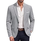 PJ PAUL JONES Mens Sport Coat Lightweight Casual Texture Blazer Suit Jacket | Lightweight Blazer, Texture Fabric, Machine Washable, Two Button, Anti Wrinkle, Thin Shoulder Padder, Casual Business.
