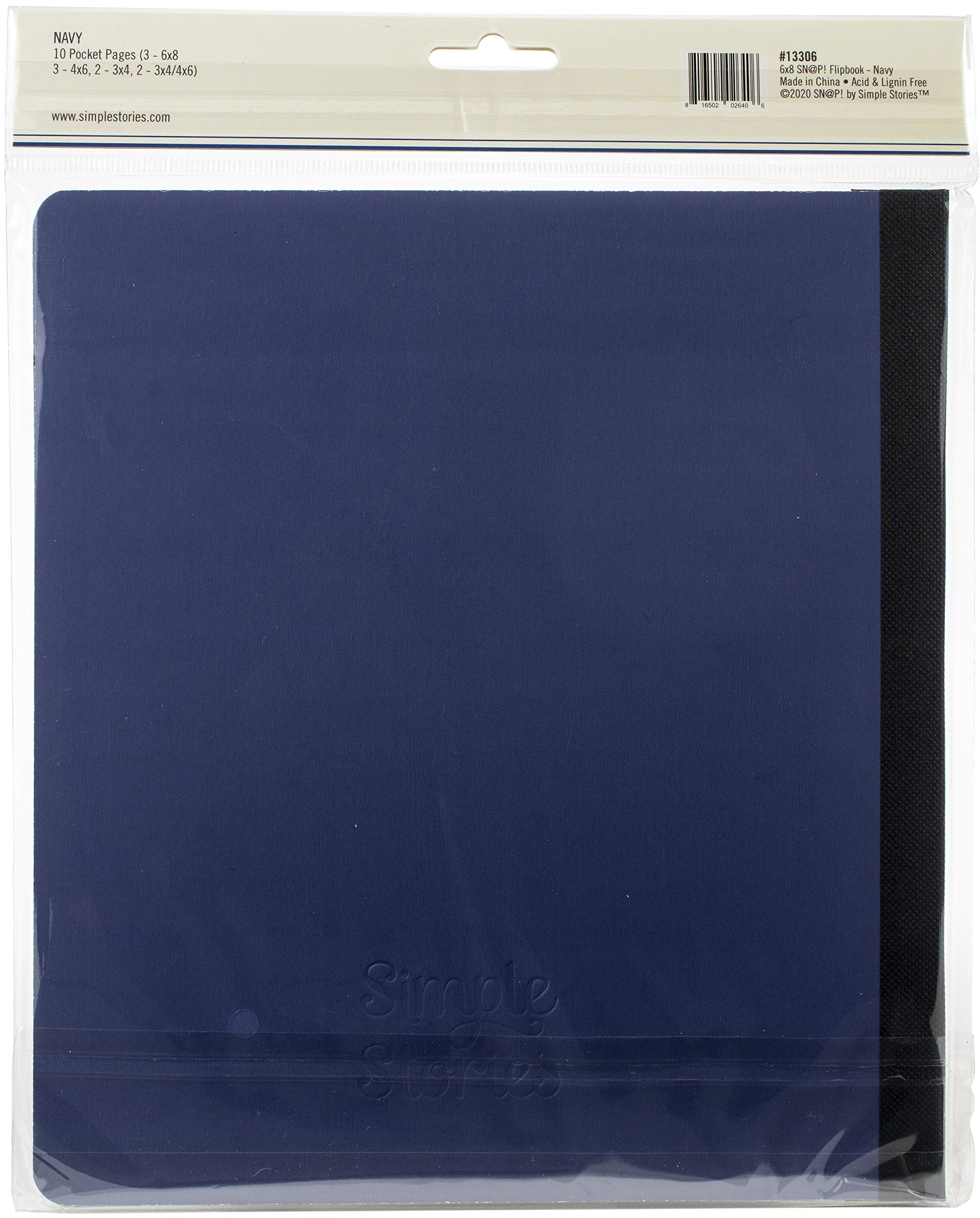 Simple Stories SNAP FLIPBOOK 6X8 NAVY, us:one size