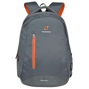 Murano Router 33 Ltr Laptop Backpack for 15.6 inch Laptop and Nylon Water Resistance Backpack- Light Grey