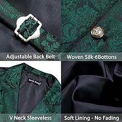 Barry.Wang Dark Green Victorian Vest Loki Men