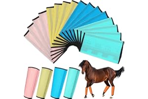 Bulyoou Set of 16 Mesh Fly Boots for Horse Breathable Mesh Horse Boots Protective Horse Leg Wraps Horse Leggings for Preventing Flies and Mosquitoes Bites