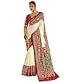 Elina fashion Women's Lucknow Chickankari Embroidery Designer Saree With Unstitched Blouse | Rakhi Gift For Her