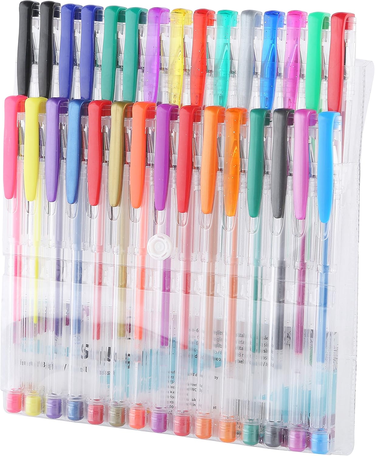 EXERZ colour gel pen set 30pcs, fine ink ballpoint pens, vibrant colour, free flowing, includes glitter pens, neon - Image 3