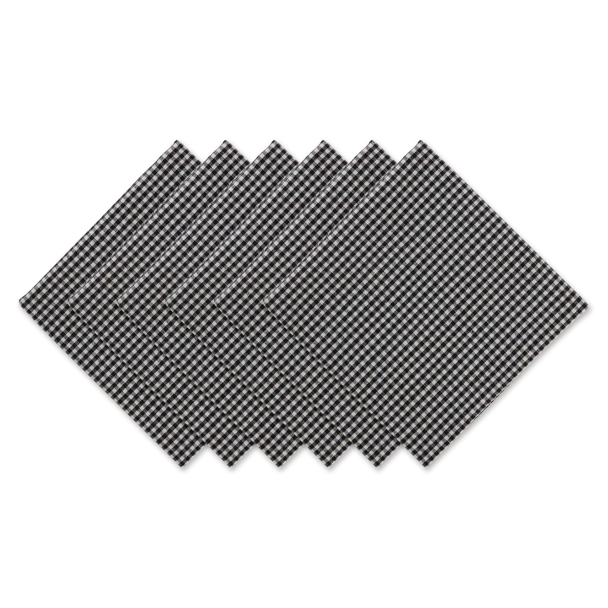 DII Kitchen Collection, Cotton, Bee Kind Gingham, 20" x 20" (Set of 6)