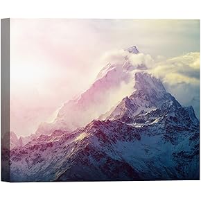 SIGNWIN Canvas Wall Art Pink and Violet Foggy...