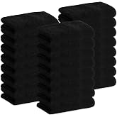 GREEN LIFESTYLE 24 Pack Black Pack Hand Towels 16 x 27 Premium Spa Quality, Super Soft and Absorbent for Gym, Pool, Spa, Salon and Home