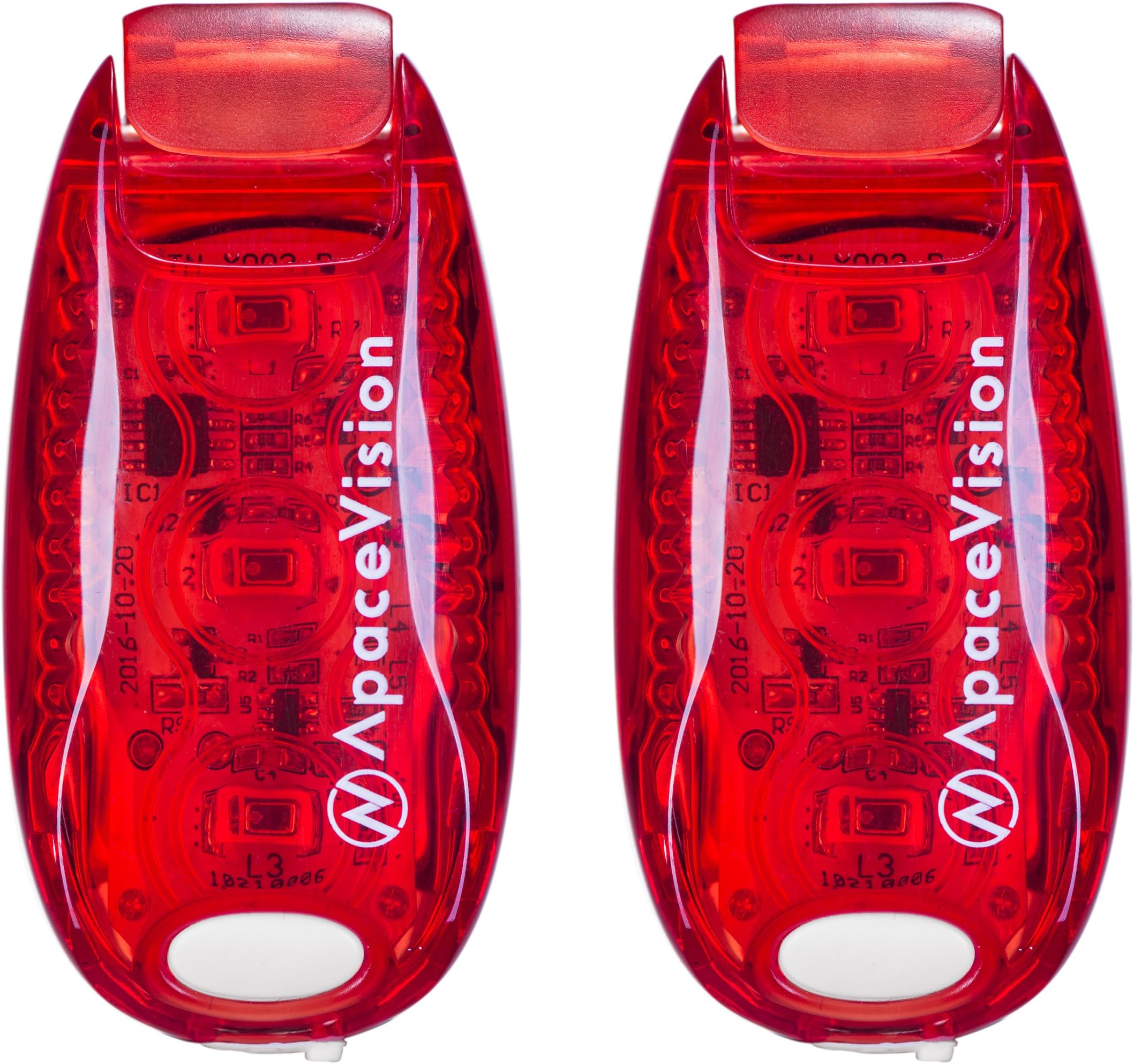 EverLightFX USB Rechargeable LED Safety Light (2 Pack) By Apace - Super Bright Bike Tail Light Works Brilliantly as Running Light for Joggers, Pets, Bicycle Strobe or Rear Clip On Lights