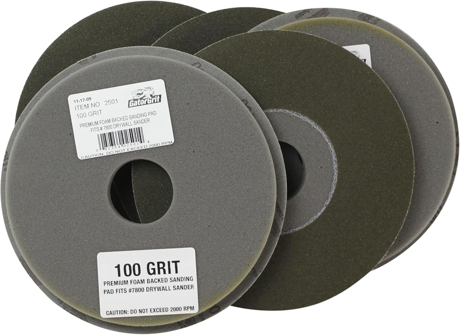 Gator Grit Foam Backed Drywall Sanding Pads 5 Pads 100 Grit