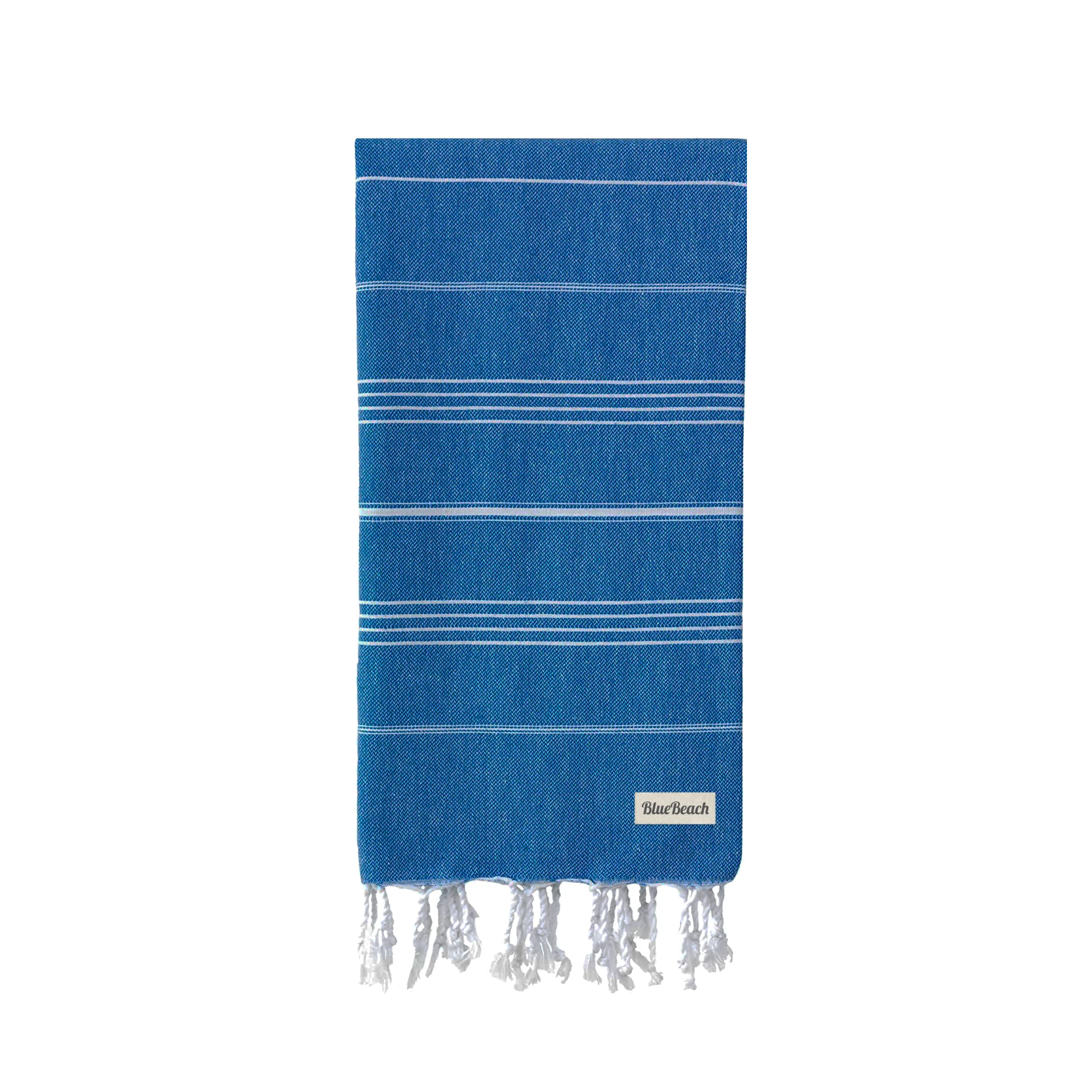 Blue Beach Turkish Towel - 100x180cm Large Turkish Hammam Peshtemal Towel - Super Absorbent, Quick Dry, Sand Free, Lightweight, Compact Towels for Swimming, Bath, Yoga Gym, Sauna and Travel (Blue, 1)
