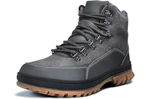 Wondamo Men's Snow Boots Lightweight Waterproof Winter Boots Fur Lined Anti-slip Cold Weather Shoes