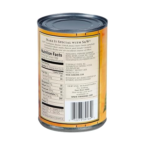 S&w garbanzo beans 15oz 15.25floz (072273391642)