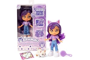 Aphmau Fashion Doll & Accessories Sparkle Edition, 5 Mystery Surprise Toys, Exclusive Glitter MeeMeows Mini Figure, Official Merch, 7 inch