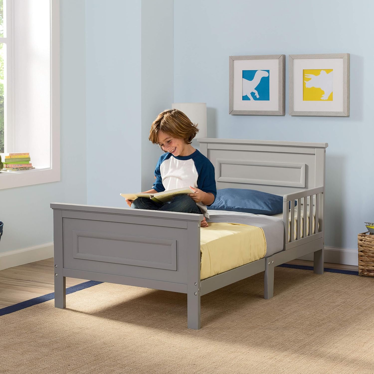 Delta Children Wood Toddler Bed Grey Delta Enterprise Corp Pla 7147 026 Toddler Beds Home Kitchen