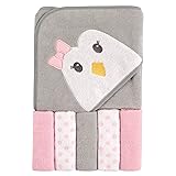 Luvable Friends Unisex Baby Hooded Towel with Five